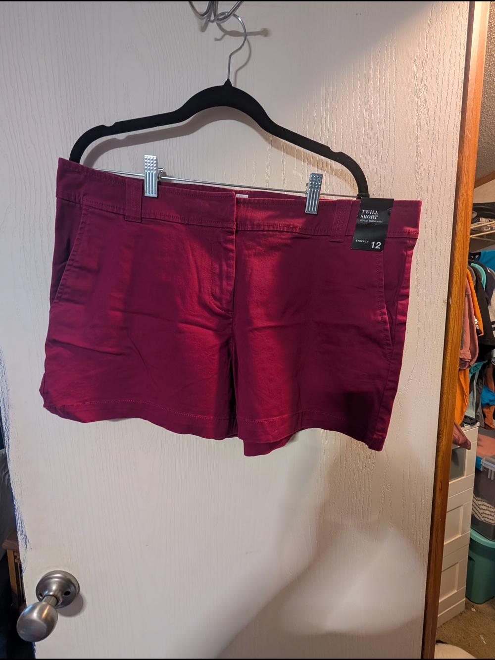 New York & Company Berry Twill Bermuda Shorts